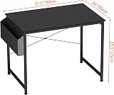 HOMIDEC Writing Computer Desk 80x50x75cm with Storage Bag & Headphone Hook view 7