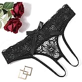 Avidlove Women Lace Panties Hollow Out Rear Bowknot Underwear Ruffle Cheeky Briefs 1-3 Pack
