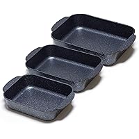 S·KITCHN Lasagna Pan Kit Roasting Pan Set Bread Pan Kit, Casseroles Pans, Roaster Pan Kit Nonstick Bakeware Set, Non…