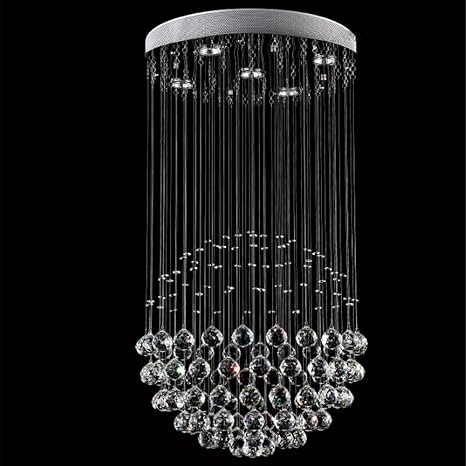 Cuican Circular Chandelier Hanging Crystal Ceiling Lamp Modern Simple Dining Room Led Ceiling Creative Home Decoration Lamp A Amazon Com