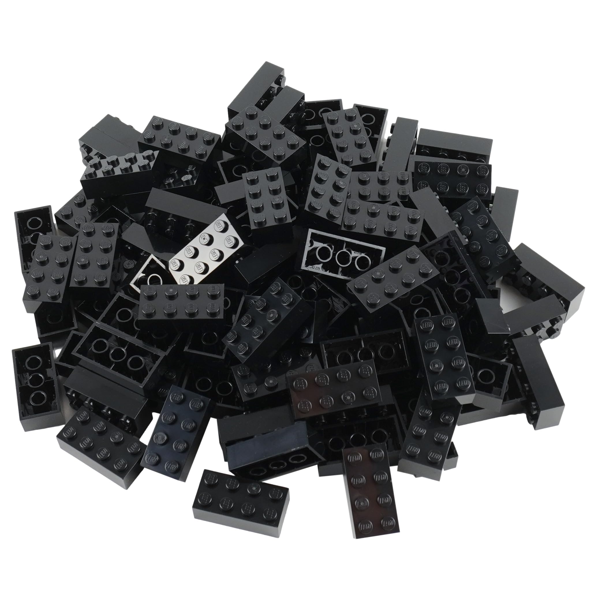 LEGO Classic 100 2 x 4 Stone with Stone Separator (Black)
