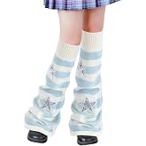 Junely Leg Warmers Kawaii Leg Warmer Baggy Cute Legwarmers | Winter Flared Cutecore Scene Goth Emo Grunge Gothic Harajuku Gyaru Halloween Lolita Japanese Accessories