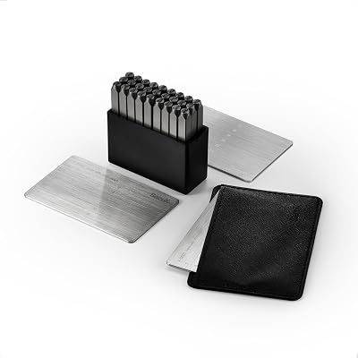 – XSEED Plus - Placas de aço para armazenamento criptográfico seguro de carteiras de Bitcoin (conjunto de punção de aço incluído) compatíveis com carteiras de hardware SecuX, Ledger e Trezor