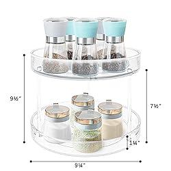 VAEHOLD 2 Tier Lazy Susan Turntable Spice Rack