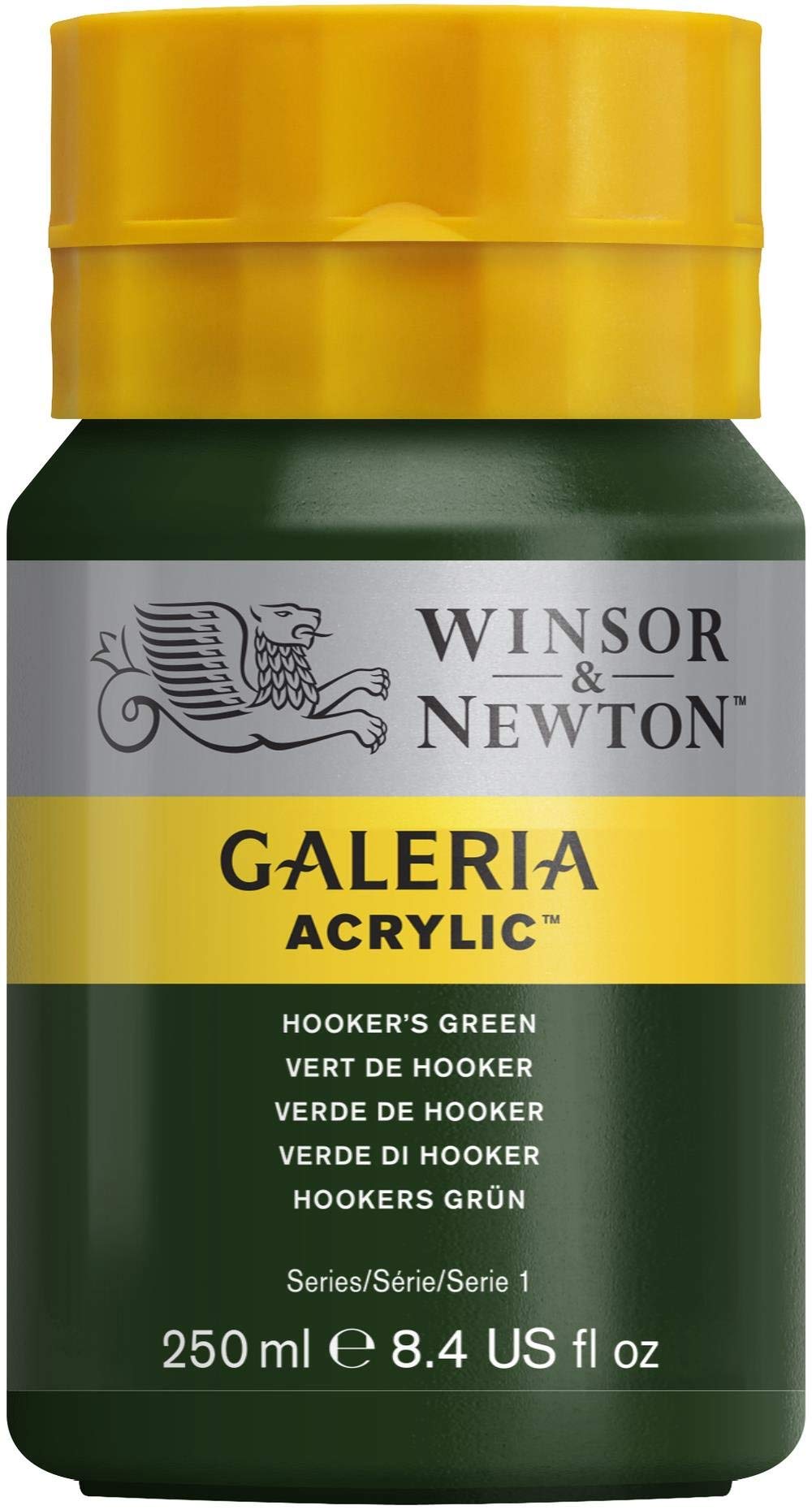Winsor & Newton 250ml Bottle Galeria Acrylic Colour with Nozzle Cap - Hookers Green