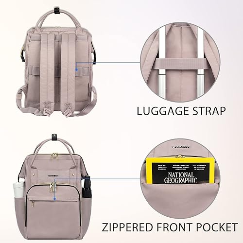 VANKEAN 15.6-16.2 Inch Laptop Backpack for Women Fashion Computer Work Backpack, Water Proof College Daypack Backpacks with USB Port RFID Pocket, Scho VANKEAN 15.6 Inch Laptop Backpack for Women Work Laptop Bag Fashion with  USB Port, Waterproof Purse Backpacks Teacher Nurse Stylish Travel Bags  Casual