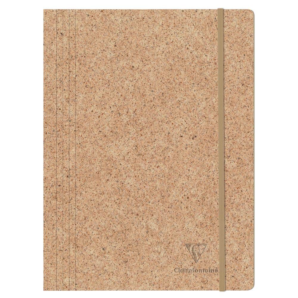 Clairefontaine 83527C - An Elastic Cardboard Folder Made from Cocoa Shells 3 Flaps A4 - Jeans&Cocoa Collection