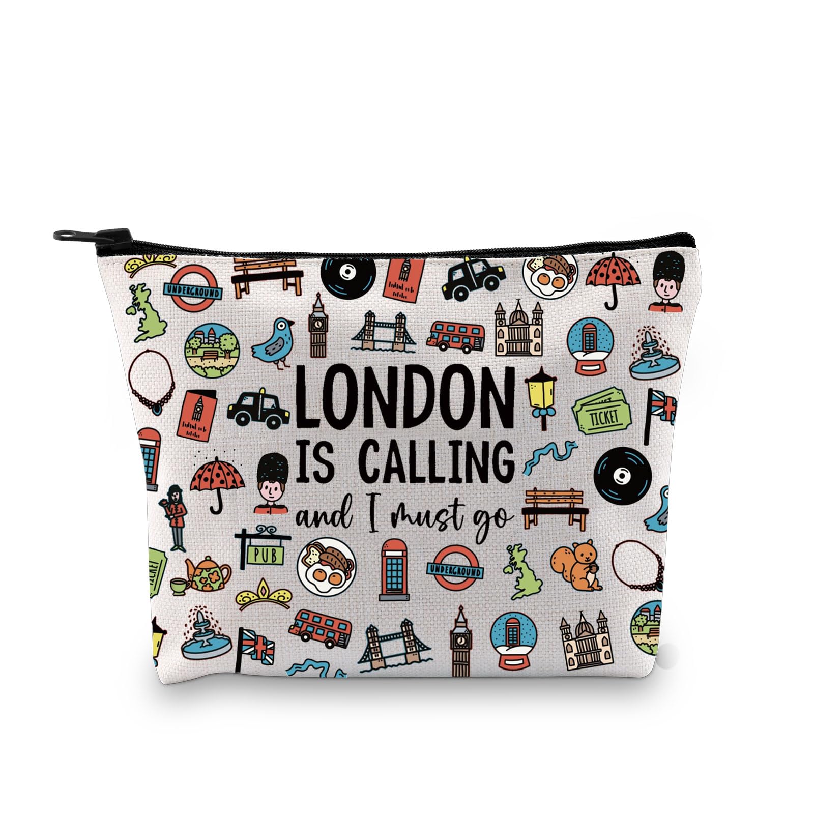 London Girls Weekend Gift London England UK Travel Souvenir Gift London Accessories Bag London Travel Toiletry Bag (Must Go London Bag EU) — image 1