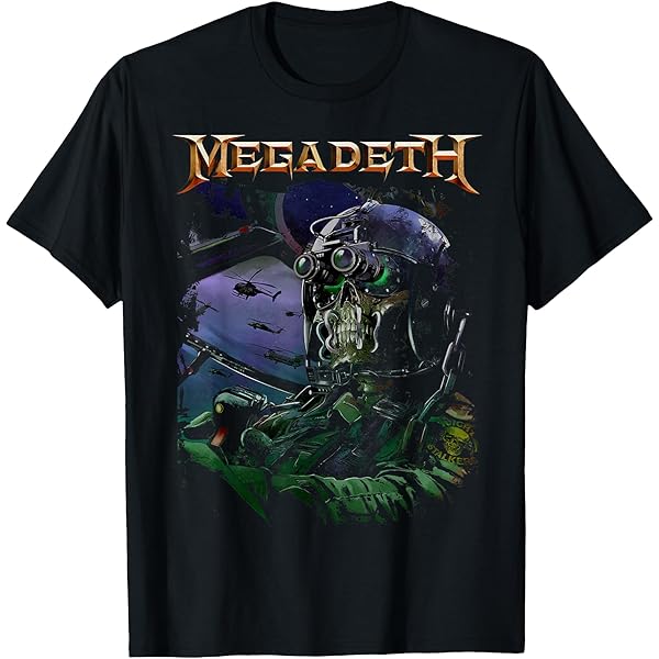 Amazon.com: Megadeth - Helicopter Vic T-Shirt : Clothing