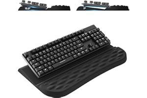 Laborio Keyboard Wrist Rest Stand for Desktop, 2 Angle Adjustment Ergonomic Computer Keyboard Stand Key Board Riser Holder wi