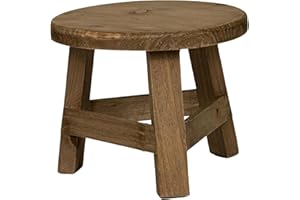 Plant Stool,Small Stool,Wood Stool 7x6 Inch Round Wooden Plant Stool, Rustic Decorative Small Wooden Stool for Indoor Bonsai 