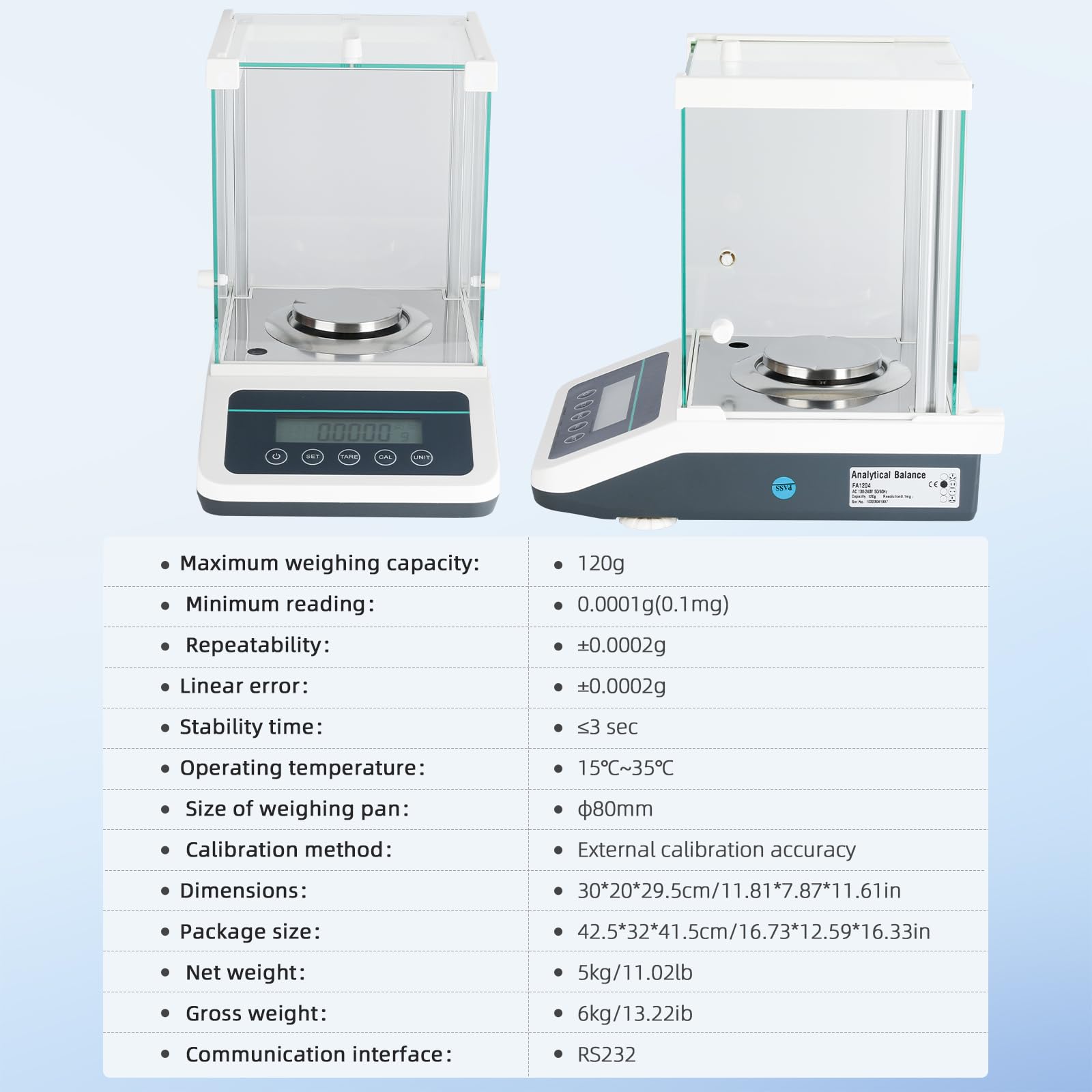 0.1mg 220g Lab Electronic Precision Analytical Balance - Analytical Balance Scale And 220g