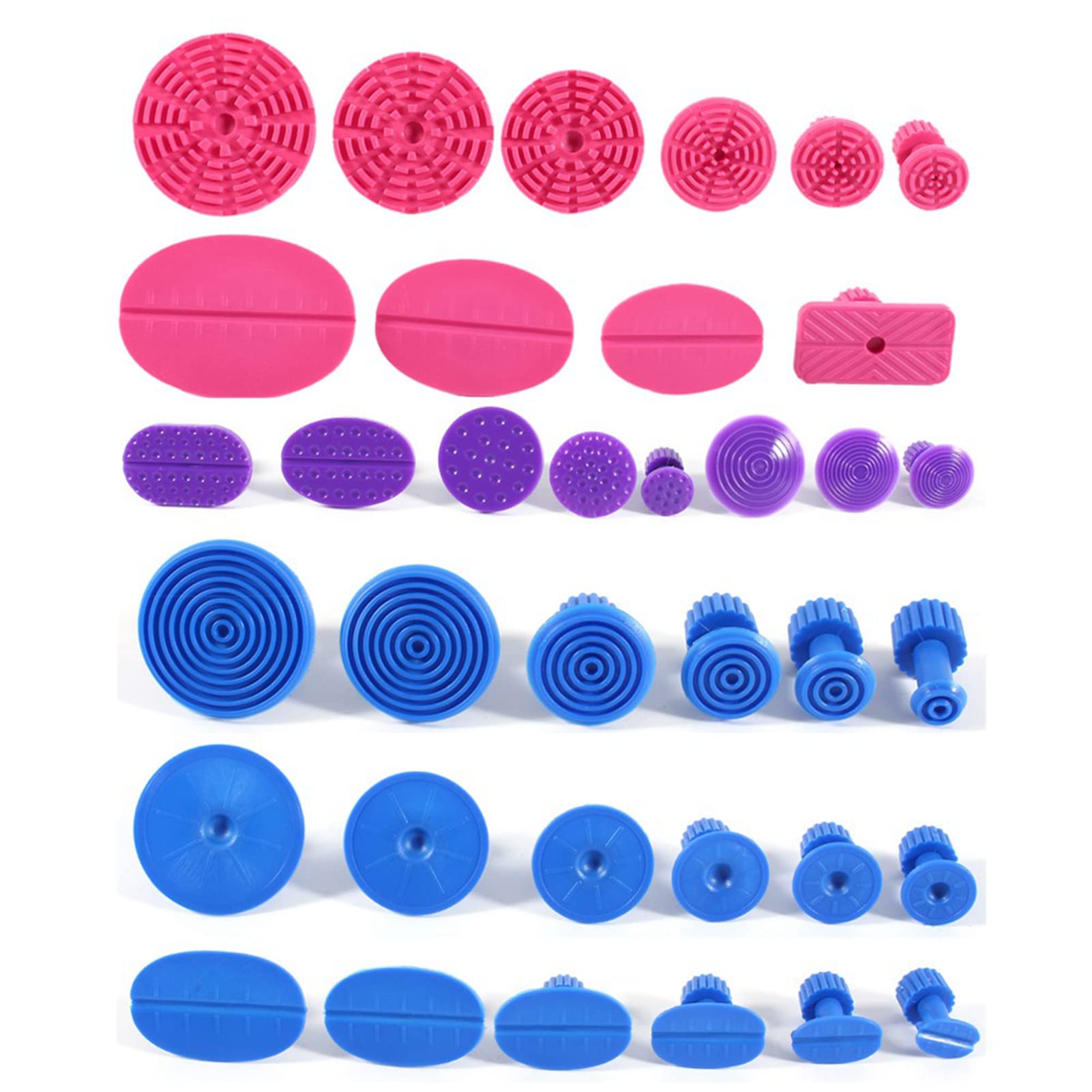 Car Body Dent Removal Pulling Tabs, 36pcs Glue Pulling Tabs, Paintless Dent Repair Tools Different Size Puller Glue Tabs Pdr Puller Tabs Dent Suction Cup
