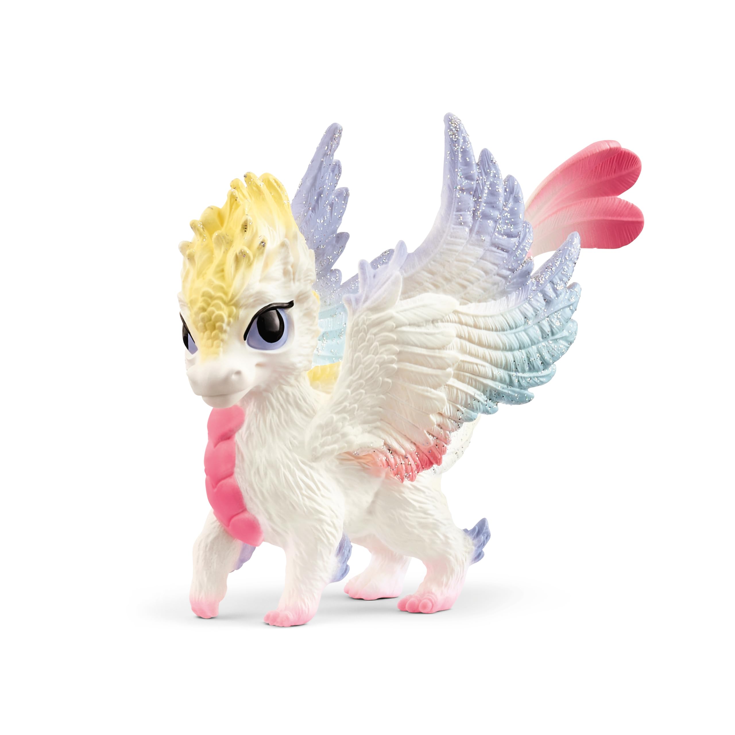 Schleich Bayala - Rainbow Baby Dragon Toy for Girls and Boys - Durable Fantasy Fairy Animal Figurines - Cute Pink and Blue Dragon Figure - Fun Wyvern Toy for Kids Ages 5+ | 70825