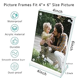 DZZ 4x6 Picture Frame,Clear Acrylic Picture Frames