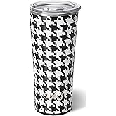 Swig Life 22oz Tumbler, Insulated Coffee Tumbler with Lid, Cup Holder Friendly, Dishwasher Safe, Stainless Steel, Large Travel Mugs Insulated for Hot and Cold Drinks (Houndstooth)