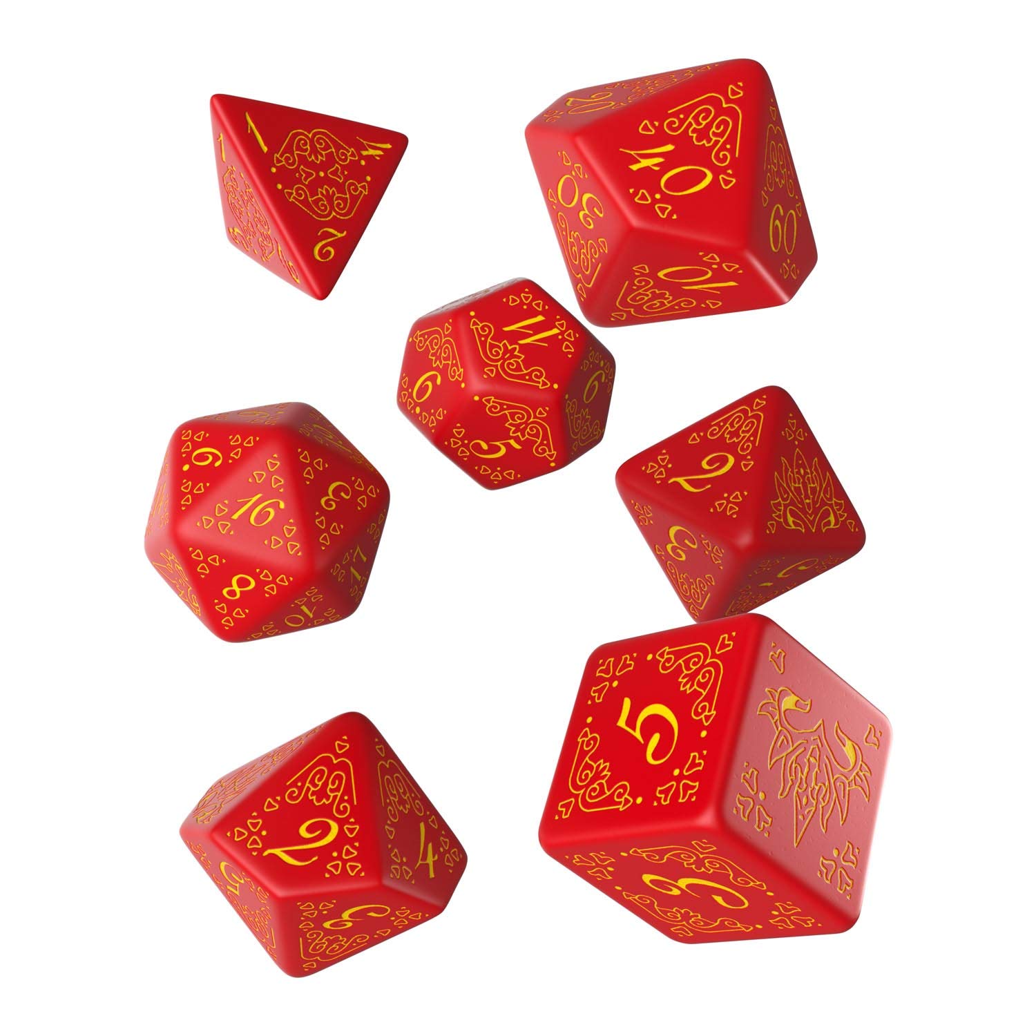 Gerardos Qworkshop 7 Piece Pathfinder Curse of The Crimson Throne Dice Set