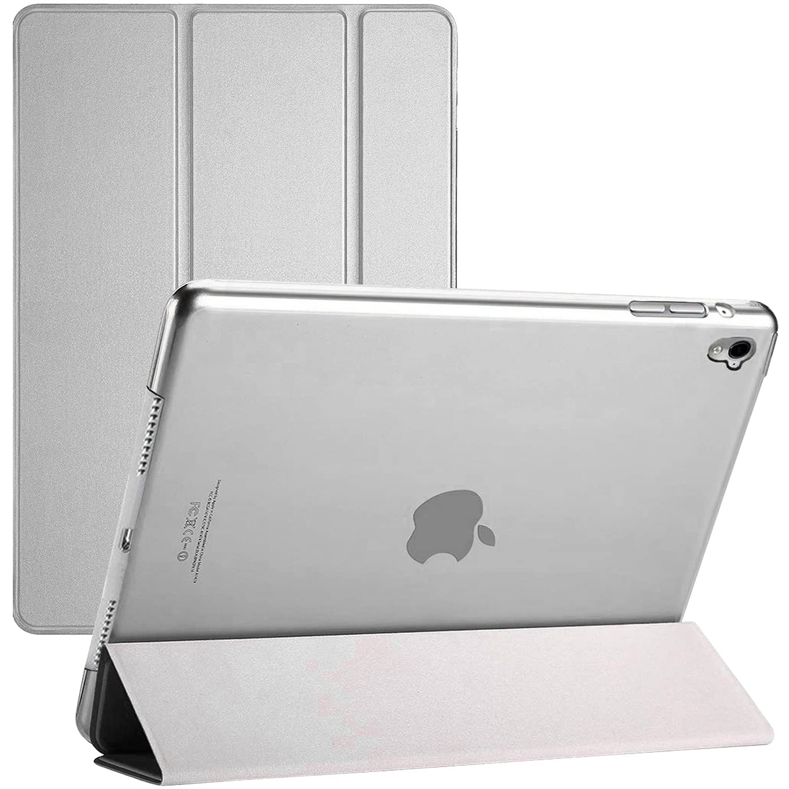 TechDealsUK Smart Case for iPad Pro 10.5 (2017) & Air 3 (2019) A2153, A2123, A2152,A1709, A1701 Magnetic Stand Cover with Automatic Wake/Sleep (Silver)