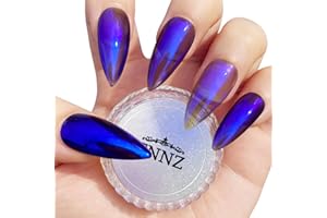 FNNZ Unicorn Chrome Nail Powder, Aurora Unichrome Mermaid Aurora Pigment Pearlescent Nail Art Glitter Dust Decoration for Home DIY Salon Manicure - Galactic Dream