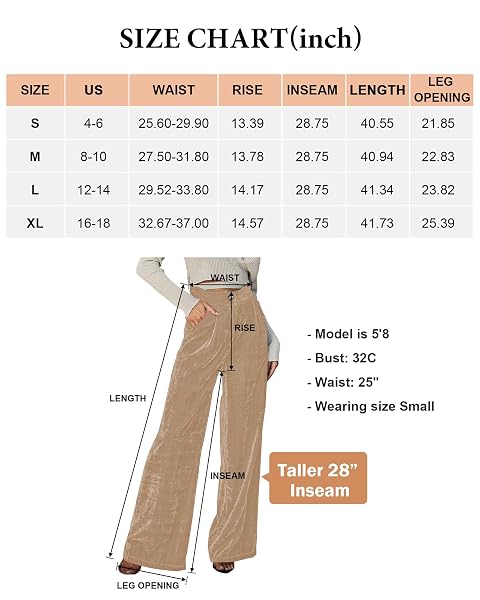 FAIABLE VELVET PANTS FOR WOMEN HIGH WAISTED WIDE LEG PALAZZO PANTS CAUSAL OUTFITS LONG FLOWY TROUSERS WITH POCKETS DARK GREEN