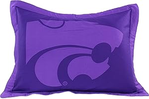 College Covers Kansas State Wildcats Printed Pillow Sham, 20" x 26" (KSUSH)