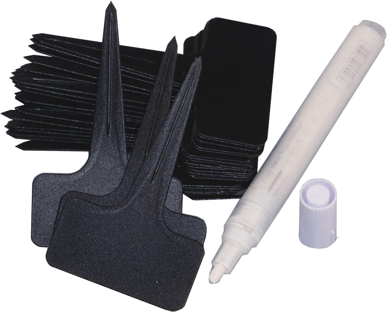 100 PCS Black Eco Plant Markers & Labels Gardening Accessories Plus