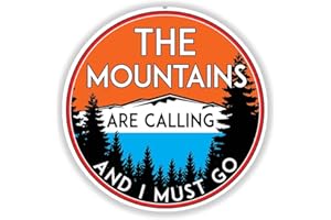 DESTINATIONS DECAL 3.5" Vinyl Decal The Mountains are Calling and I Must Go John Muir Quote