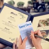 DGBDPACK Guest Check Pads EP-3632-1, 10 Pads, 500 Blue Waitress Server Order view 6