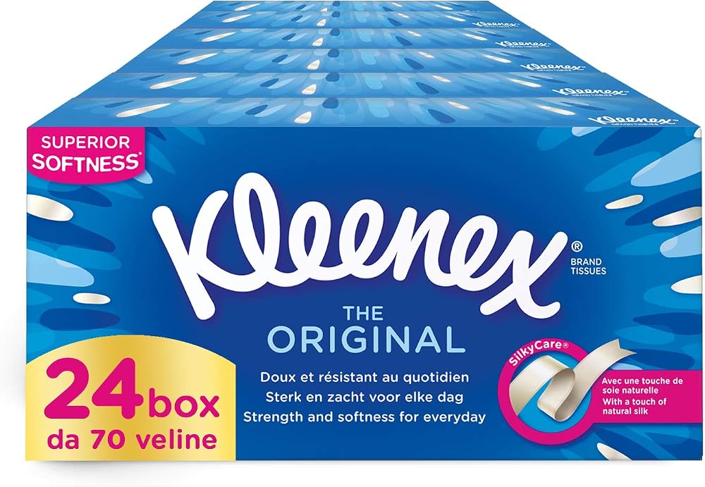 Kleenex Original Box Tissues 24 Boxes of 70 Tissues Brand New Pack