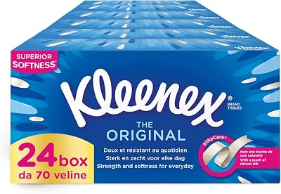 Kleenex Original Box Tissues 24 Boxes of 70 Tissues Brand New Pack