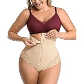 SHAPELLX Tummy Control Thong Shapewear for Women Shaping Thong Body Shaper Underwear with Hook Zipper Closure