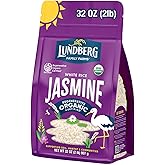 Lundberg Organic California White Jasmine Rice, 2lb | Gluten-Free, Non-GMO Project Verified, USDA Certified Organic, Vegan, Kosher