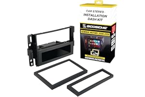 Scosche GM1598B Double DIN or Single DIN + Pocket Radio Install Dash Kit Compatible with Select 2006-2019 GM Vehicles - Aftermarket Car Stereo Installation - See Guide in Images for Vehicle Fitment