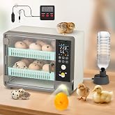 Proshine Cabinet Incubators for Hatching Eggs, 24 Egg Incubator | Automatic Turning, Temperature &amp; Humidity Control, Temp Display, for Chicken Duck Quail Goose Pigeon