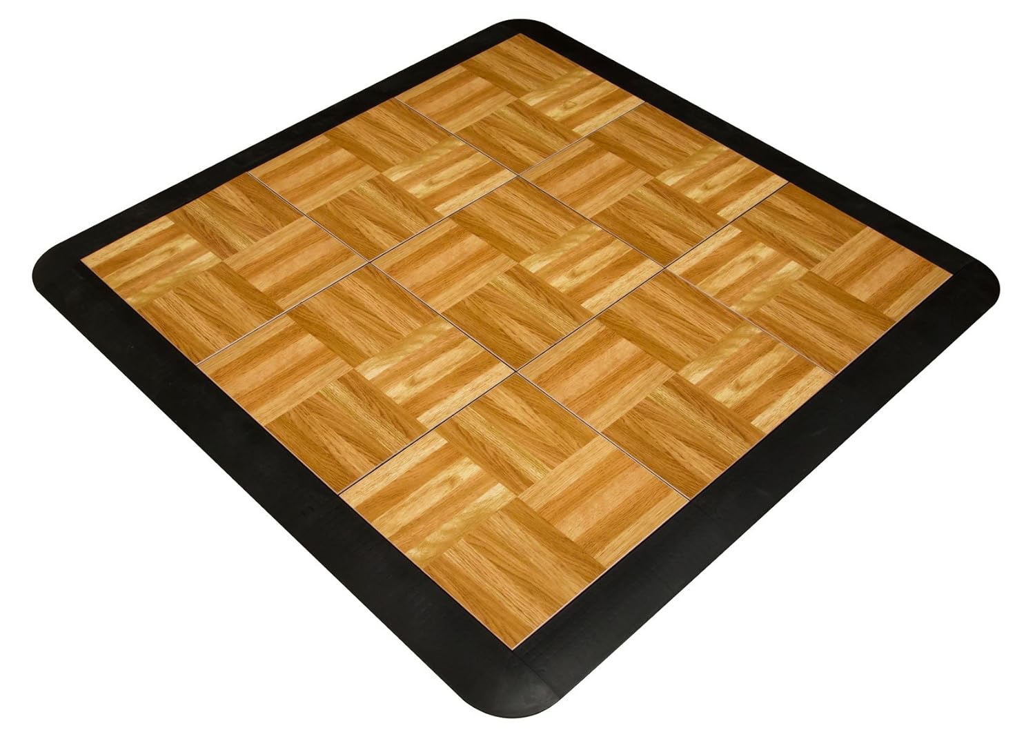 SnapFloors 3X3OAKFLOOR Modular Dance Floor Kit (3' x 3'), OAK, 21 Piece