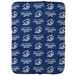 Blinn College Logo Pattern Sherpa Blanket, Warm
