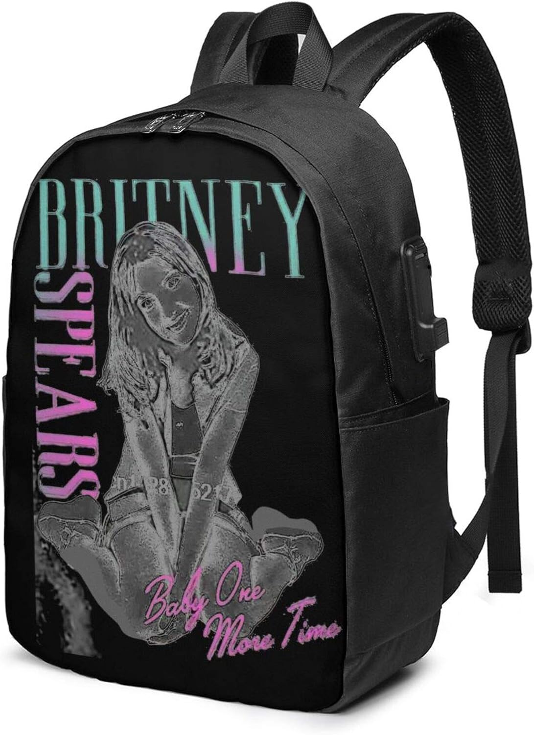 Britney Spears Baby Adjustable Backpack 17Inch With Usb Interface