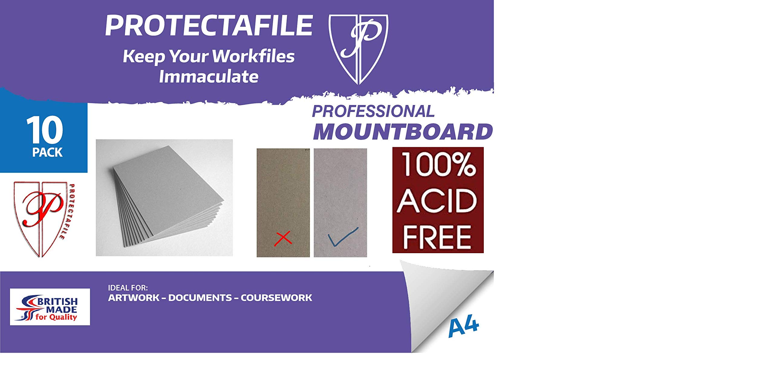 A4+ Greyboard Mount Backing Board 2mm 2000 Micron XL Thick Modelling Card (A4+ (10 Sheets))