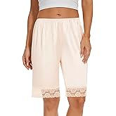 MANCYFIT Bloomers for Women Satin Pettipants for Under Dresses Culottes Slip 9" Inseam Half Slip Shorts
