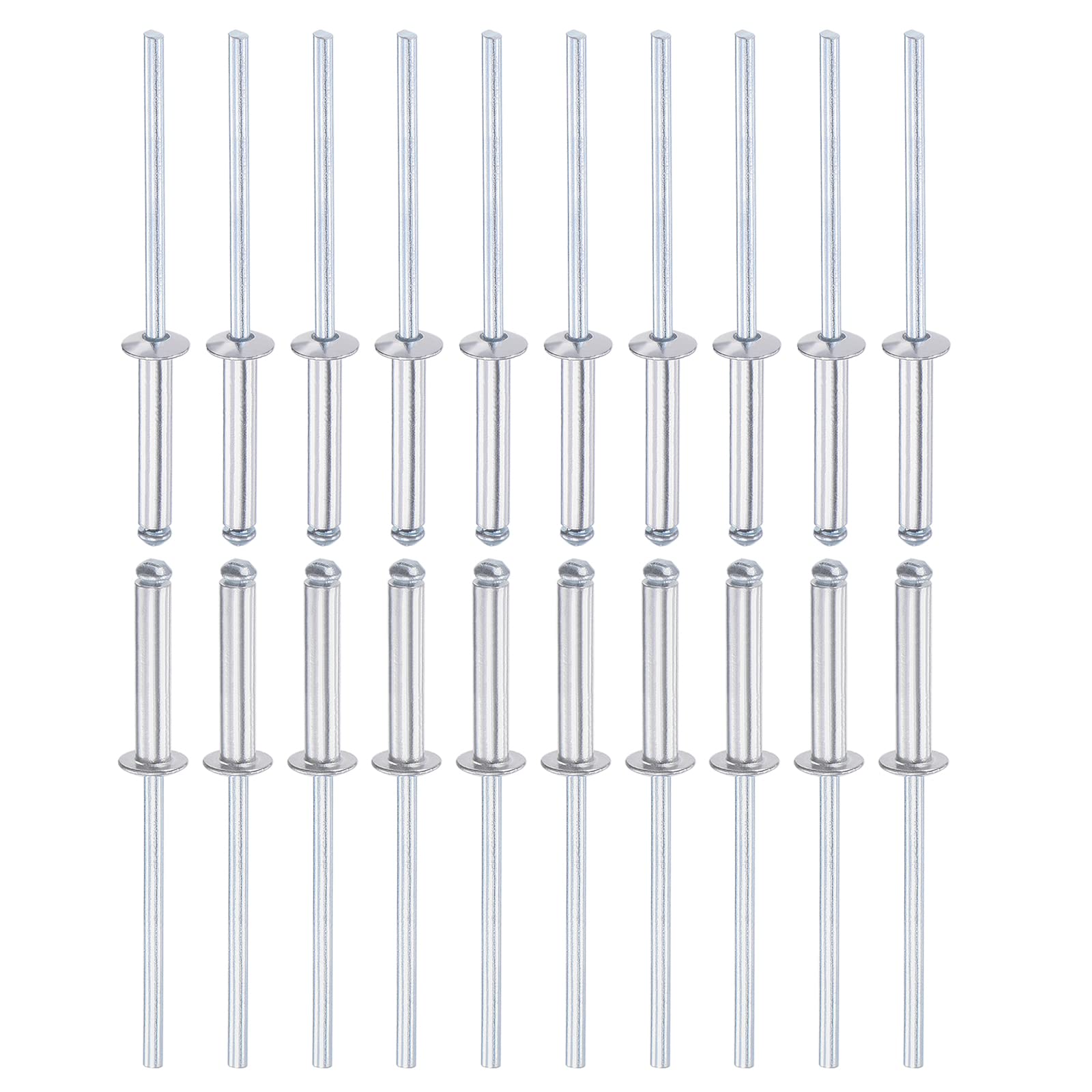 DTGN 3.2mm x 17mm (DXL) Blind Rivets - 120Pack - Good for Machinery Joining - Aluminum Dome Open End Rivet