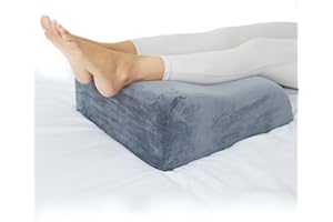 MORTGO Leg Elevation Pillow, Memory Foam Wedge Pillow for Leg Swelling Relief, Blood Circulation, Back Support, Post-Surgery & Pregnancy - Leg Support Pillows with Washable Cover - 8 Inches…