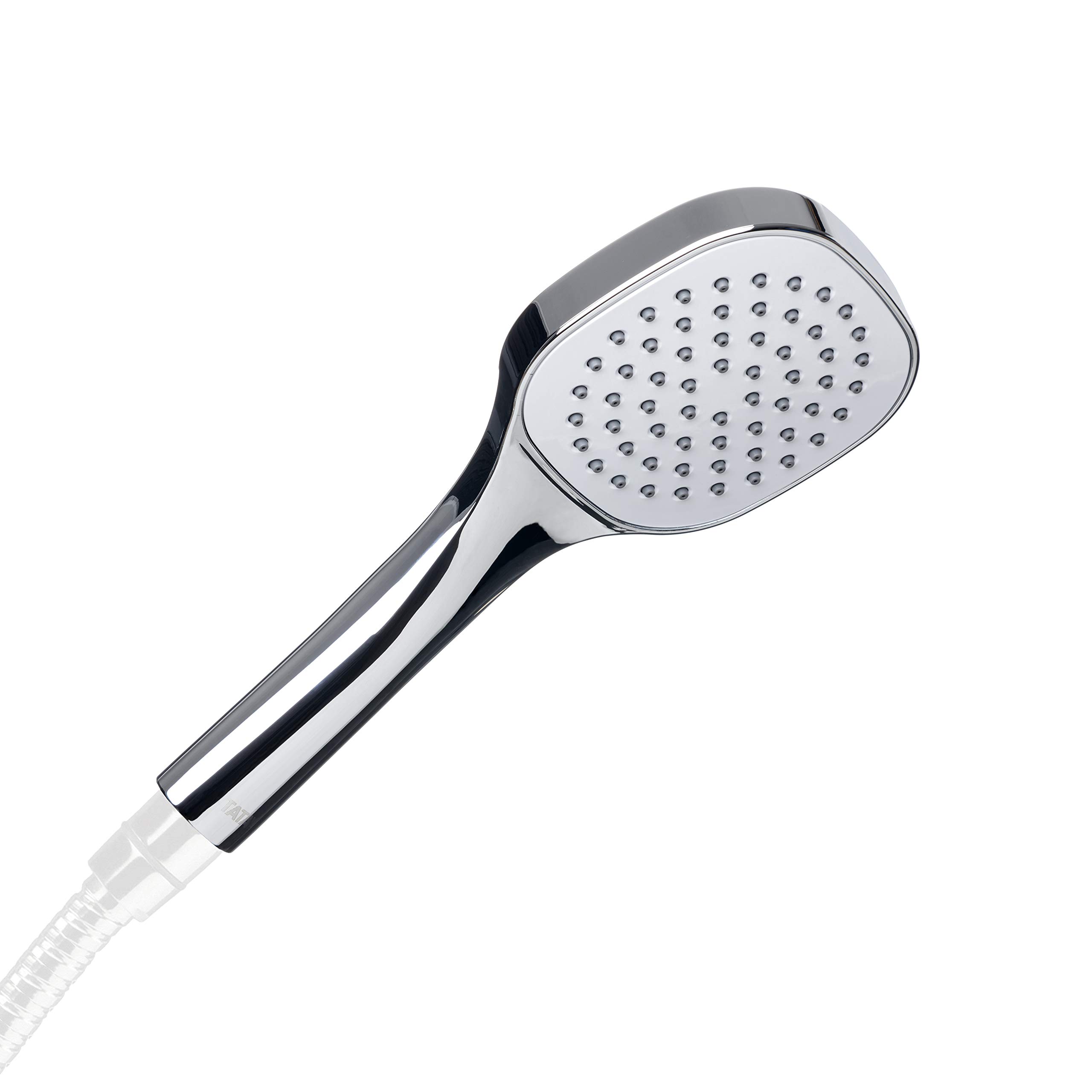 TATAY Tokio Hand Shower, Rain Effect Jet, with Water Saving System, Chrome and White, 10 cm Diameter