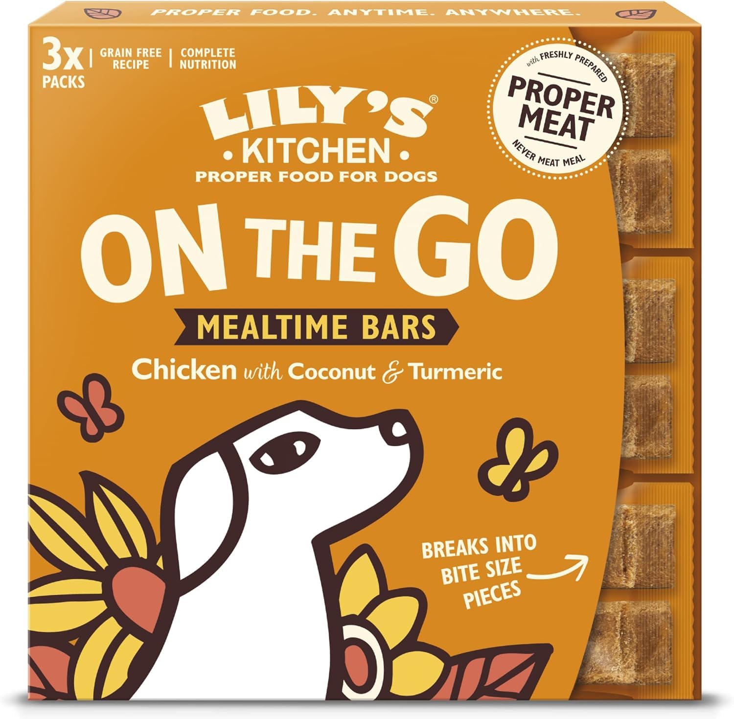 Lily's Kitchen Made with Natural Ingredients Chicken On the Go Bars Multipack for Dogs 3x(2pk 40g)