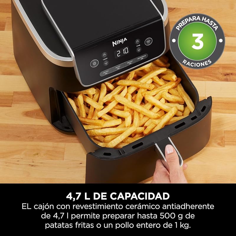 Air Fryer PRO, Freidora de Aire, 4,7L, Cesta Individual, Negro — foto 5 de 8