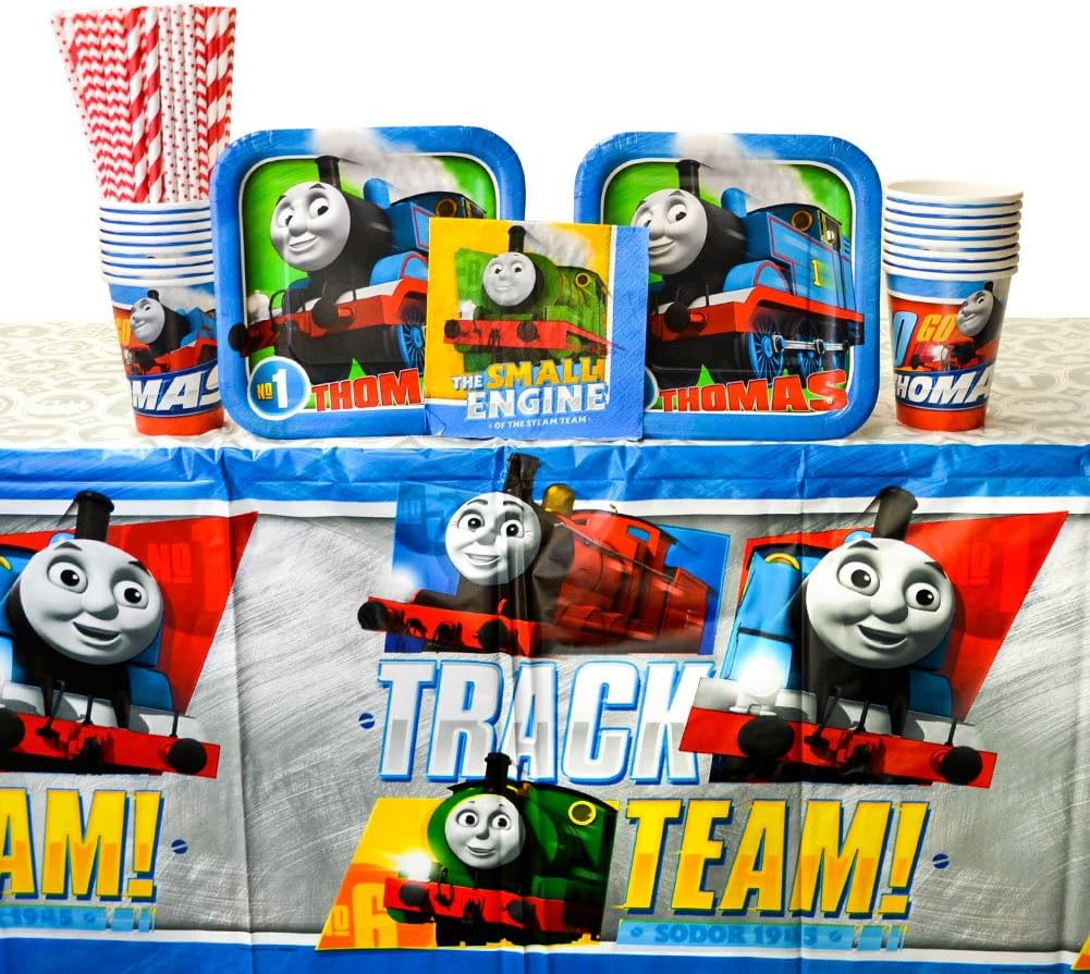 Amazon Com Thomas All Aboard Train Party Supplies Pack For 16