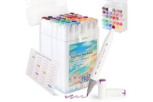FROKO Alcohol Markers, 36 Colors Dual Tip Art Markers with Carrying Case, Drawing Marker, Coloring Marker for Kids Sketching Adult Coloring