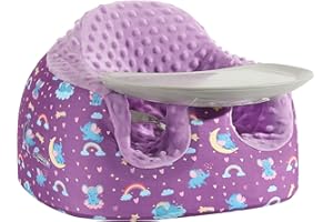 Zooawa Seat Cover Compatible with Bumbo Multi Seat, Baby Seat Cover Elephant Children Chair Protector Washable Baby Booster Seat Accessory, Girl Boy Seat Cover Compatible with Bumbo Chair, Purple