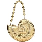 Floerns Women's Shell Conch Shape Purse Clutch Metallic Handbag Party Evening Bags