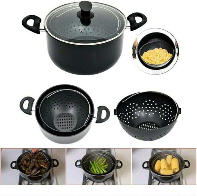 HAOYUGO Worlds Greatest Cooking Pot,Cooking Pot with Built in Strainer