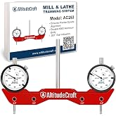AltitudeCraft Mill Tramming Tool, Dual 0.001-Inch Dials, 1/4-Inch Shank | 6061 anodized aluminum body and steel shaft support spindle squaring and alignment; foam-fitted case protects the gauge.